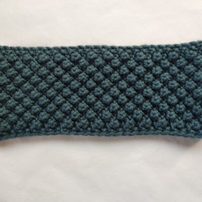 headband vert foncé en laine mérinos