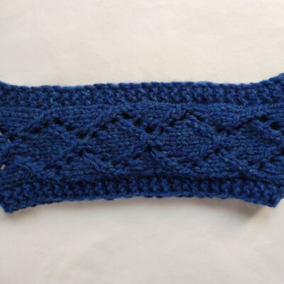 headband bleu en laine shetland