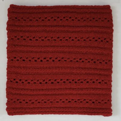 tour de cou laine shetland rouge, snood de la marque Laine et Merveilles