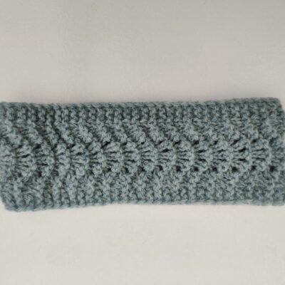 bandeau couleur céladon en laine shetland biologique de Laine et Merveilles