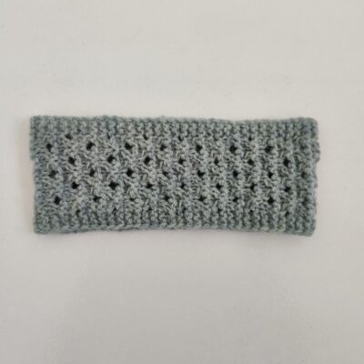 Bandeau couleur vert d'eau en laine shetland bio de Laine et Merveilles